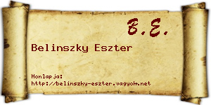 Belinszky Eszter névjegykártya